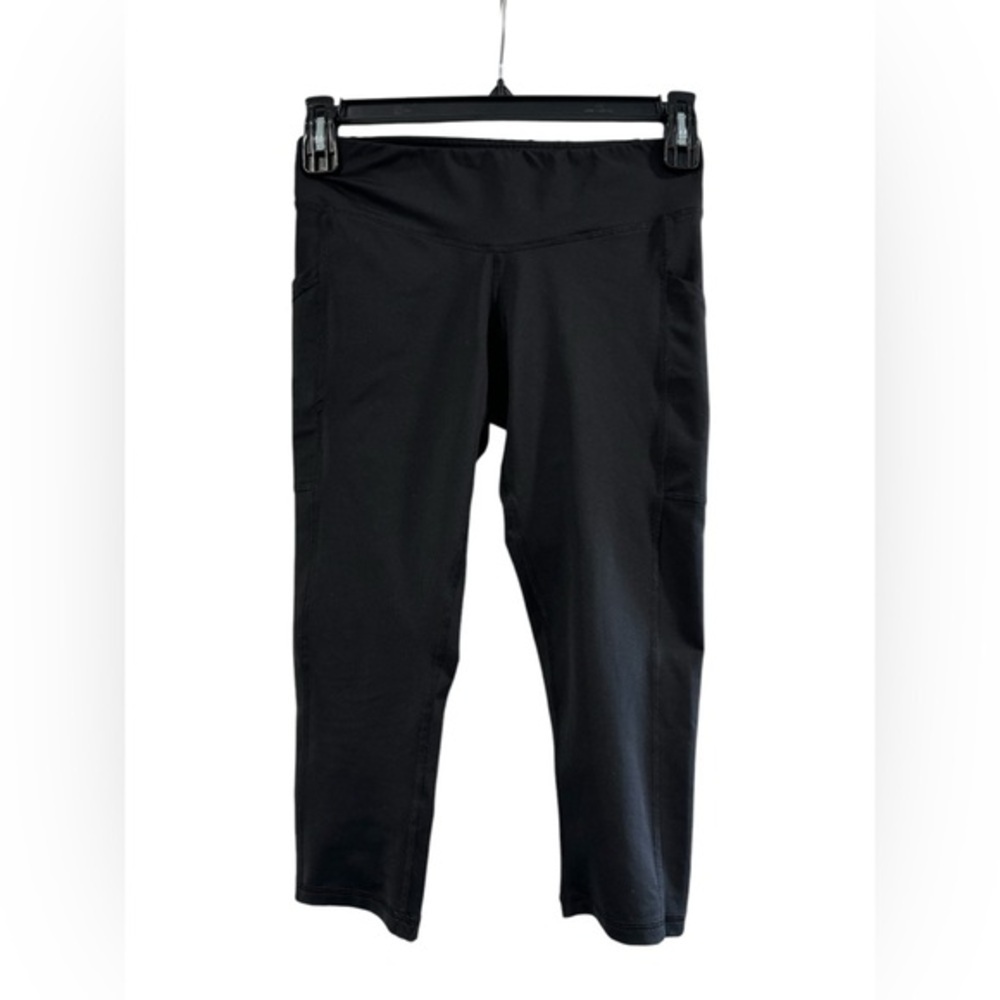 Women’s Black Crop Running Legging High Waisted Champion Size Medium